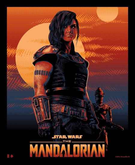 Gina featuring in the cover of The Mandalorian